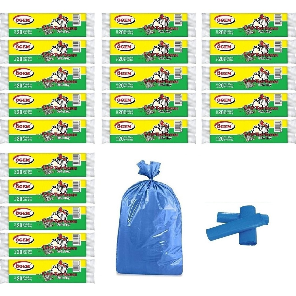 Ögem Orta Boy Çöp Torbası 55x60 cm 20 Li Rolu x 20 Paket = 400 Adet Mavi - 55 x 60 cm SSD / Solid State Drive Fiyatı