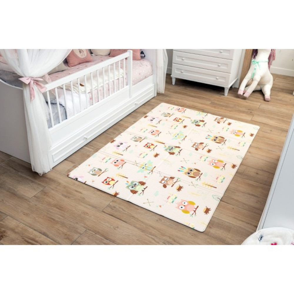 Oggia Owl Party Premium Katlamalı Oyun Matı / Halısı 130 cm x 190 cm x 12 Mat 018 - 130 x 190 cm - Sütlü Kahve Oyuncak Fiyatı