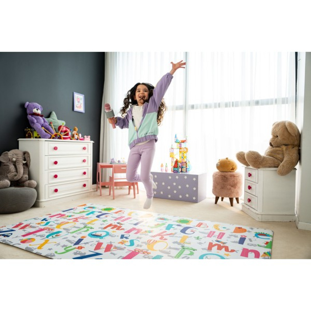 OGGİA Toy Alphabet Premium Oyun Matı / Halısı 140 cm*200 cm*12 mm - Kırık Beyaz - 140 x 200 cm Oyuncak Fiyatı