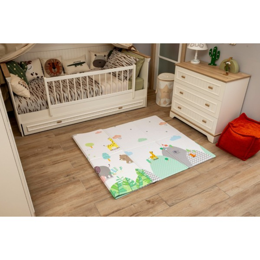 Oggia Zoo Premium Katlamalı Oyun Matı / Halısı 130 cm x 190 cm x 12 MAT006 - 130 x 190 cm - Açık Pudra Oyuncak Fiyatı