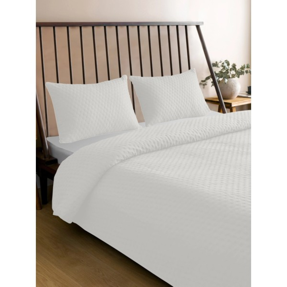 OGLO Çift Kişilik Yatak Örtüsü Seti Beyaz 220 x 240 Cm ( 2 Adet Yastık Kılıfı Hediye ) Yatak Örtüsü Fiyatı