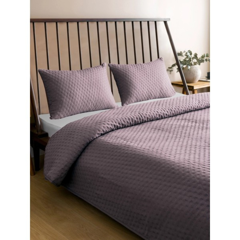 OGLO Tek Kişilik Yatak Örtüsü Seti Koyu Mürdüm( 1 Adet Yastık Kılıfı Hediye ) - Lila - 220 x 240 cm Yatak Örtüsü Fiyatı
