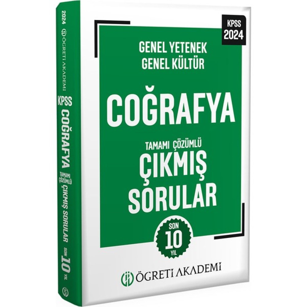 Öğreti Akademi Yayıncılık 2024 KPSS Genel Yetenek Genel Kültür Coğrafya Tamamı Çözümlü Çıkmış Sorular Ders Sınav Kitapları Fiyatı