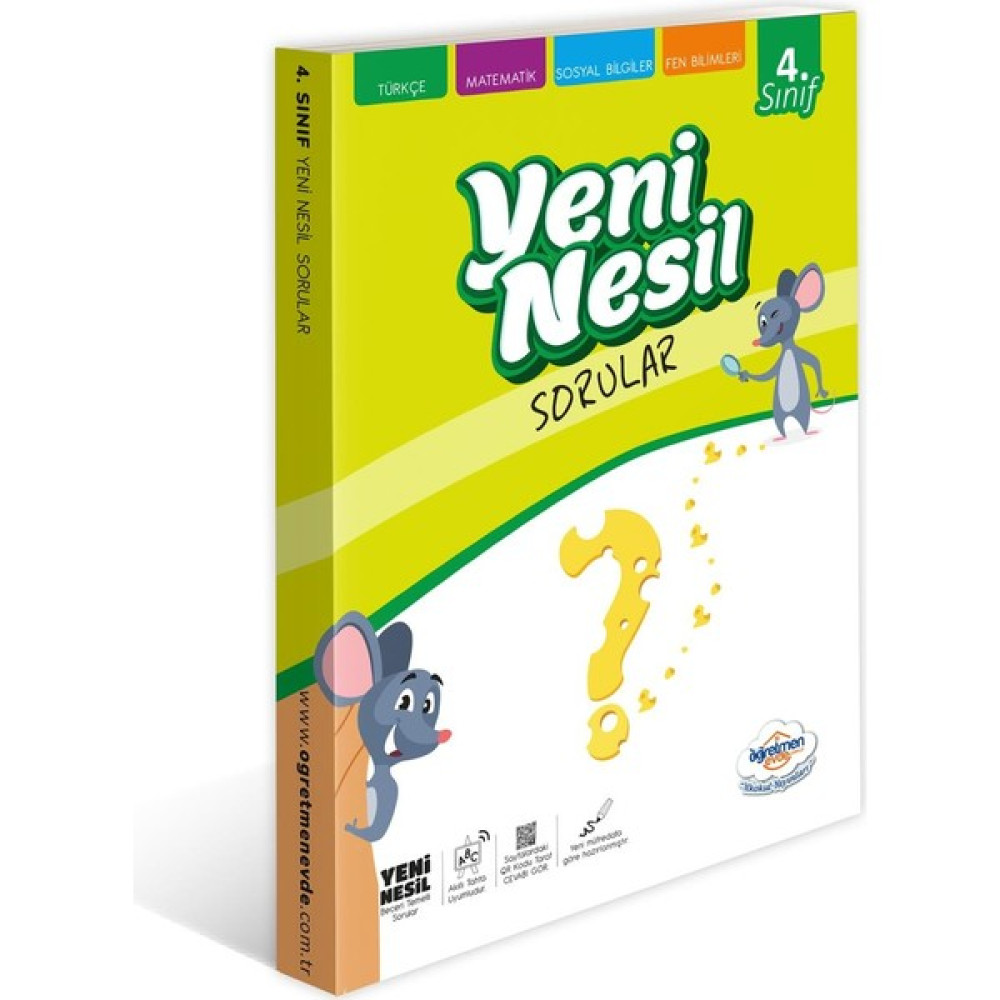 Öğretmen Evde - 4. Sınıf Yeni Nesil Sorular Kitabı Kaynak Kitapları Fiyatı