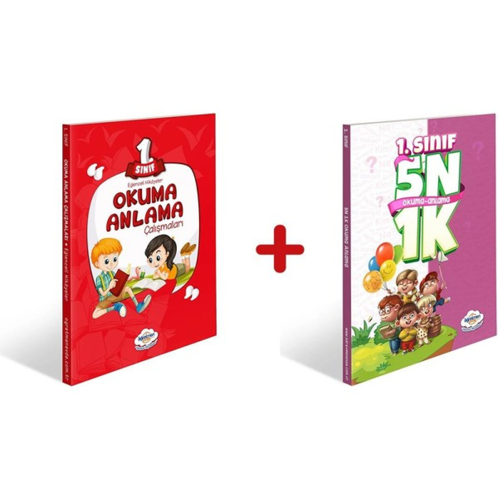 Öğretmen Evde Yayınları 1. Sınıf Okuma Anlama Kitabı + 1. Sınıf 5N1K Okuma Anlama Kitabı (Ciltli) Kaynak Kitapları Fiyatı
