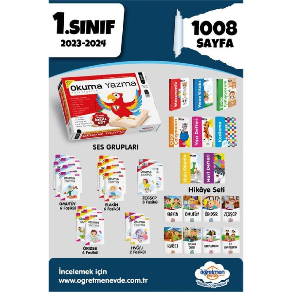 Öğretmen Evde Yayınları 1.sınıf Okuma Yazma Seti 2023-2024 Öğretmen Evde Yayınları Tüm Dersler Fiyatı