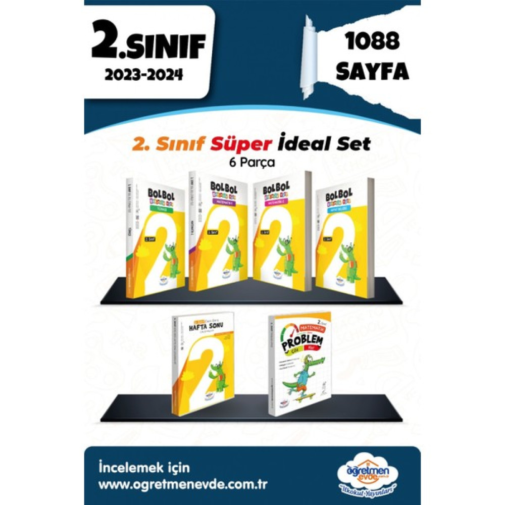 Öğretmen Evde Yayınları 2.sınıf Süper Ideal Set 6 Parça Yeni Öğretmen Evde Yayınları Tüm Dersler Fiyatı