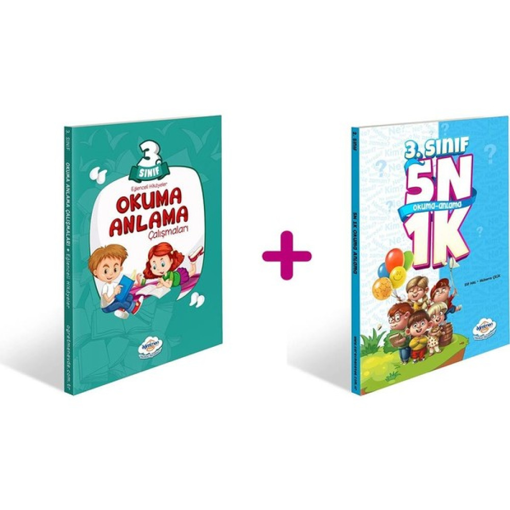 Öğretmen Evde Yayınları 3. Sınıf Okuma Anlama Kitabı + 3. Sınıf 5N1K Okuma Anlama Kitabı (Ciltli) Kaynak Kitapları Fiyatı