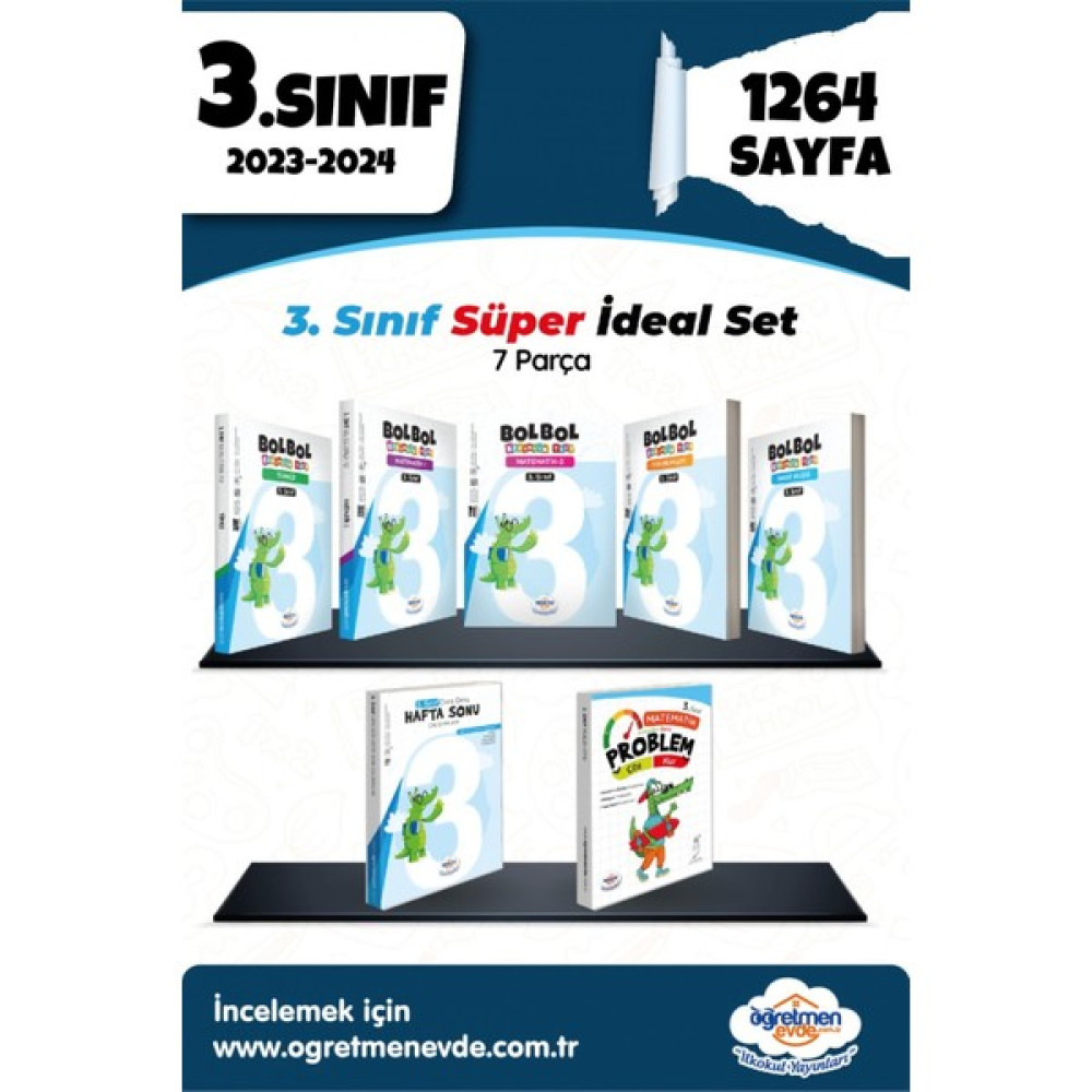 Öğretmen Evde Yayınları 3.sınıf Süper Ideal Set 7 Parça Yeni Öğretmen Evde Yayınları Tüm Dersler Fiyatı