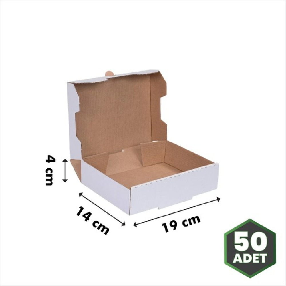 Oğuz Ambalaj E-Ticaret Kutusu Beyaz 19X14X4 cm - 50 Adet Nalburiye & Hırdavat Fiyatı
