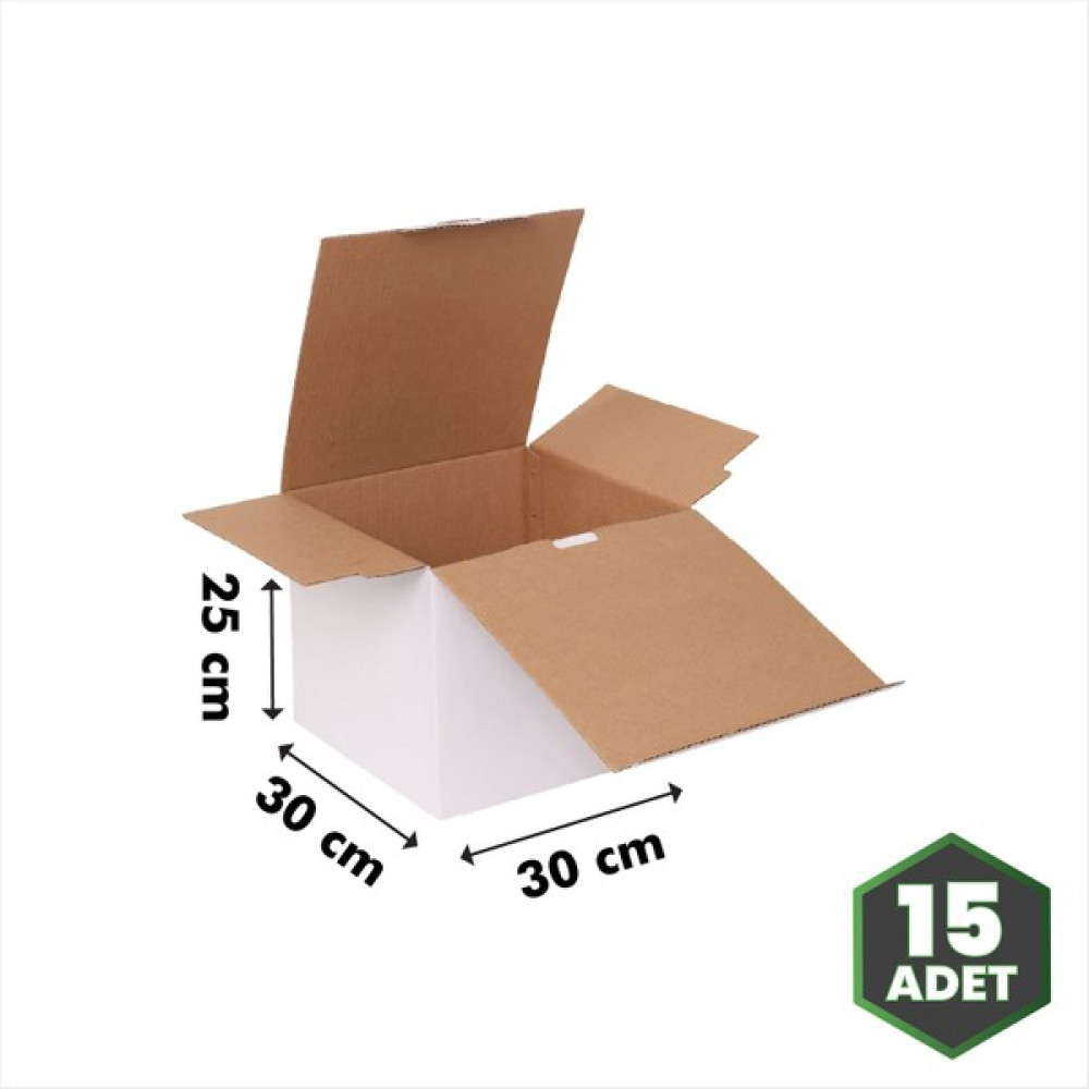 Oğuz Ambalaj E-Ticaret Kutusu Dikey Beyaz 30X30X25 cm - 15 Adet Oto Boyaları Fiyatı
