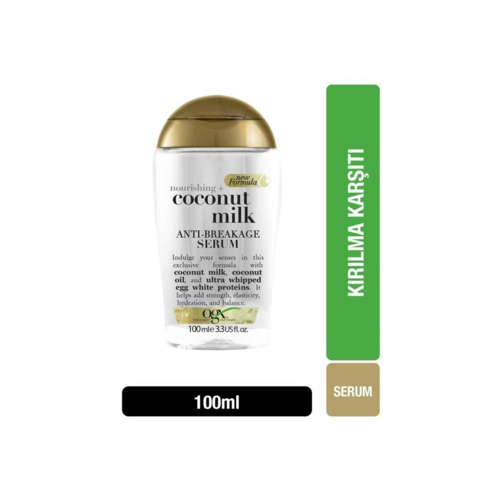OGX Besleyici Ve Kirilma Karşiti Coconut Milk Sülfatsiz Serum 100 ml Saç Bakım Maskeleri & Serumlar & Spreyler Fiyatı
