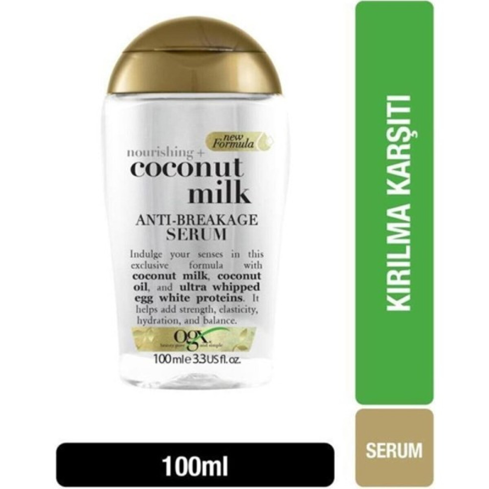 Ogx Coconut Milk Hindistan Cevizi Sütü Kırılma Karşıtı Serum 100ML Saç Bakım Maskeleri & Serumlar & Spreyler Fiyatı