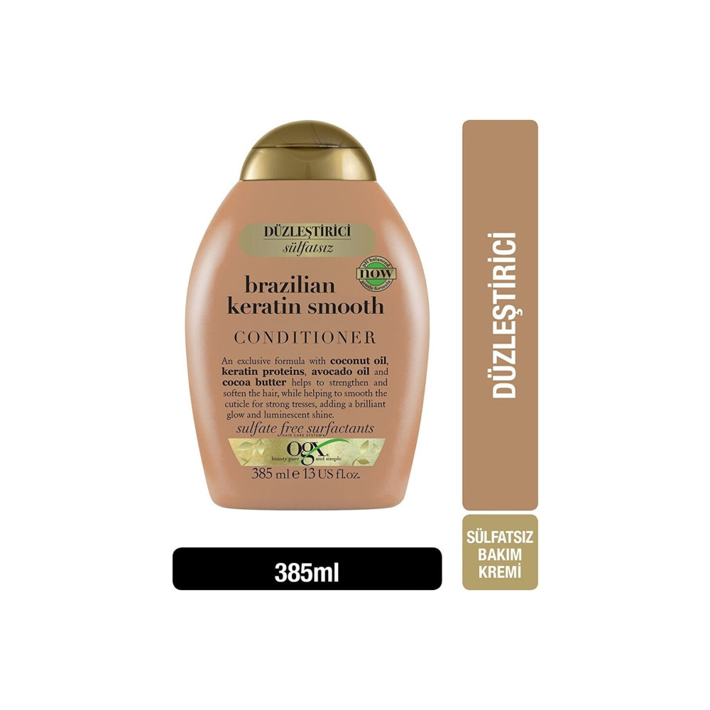 OGX Düzleştirici Brazilian Keratin Smooth Sülfatsız Saç Bakım Kremi 385 ml Şampuan ve Saç Kremi Fiyatı
