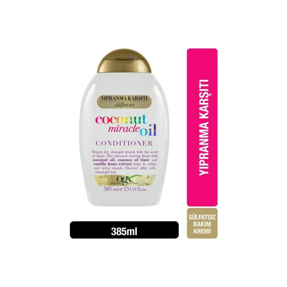 OGX Yıpranma Karşıtı Coconut Miracle Oil Sülfatsız Bakım Kremi  385 ml Şampuan ve Saç Kremi Fiyatı