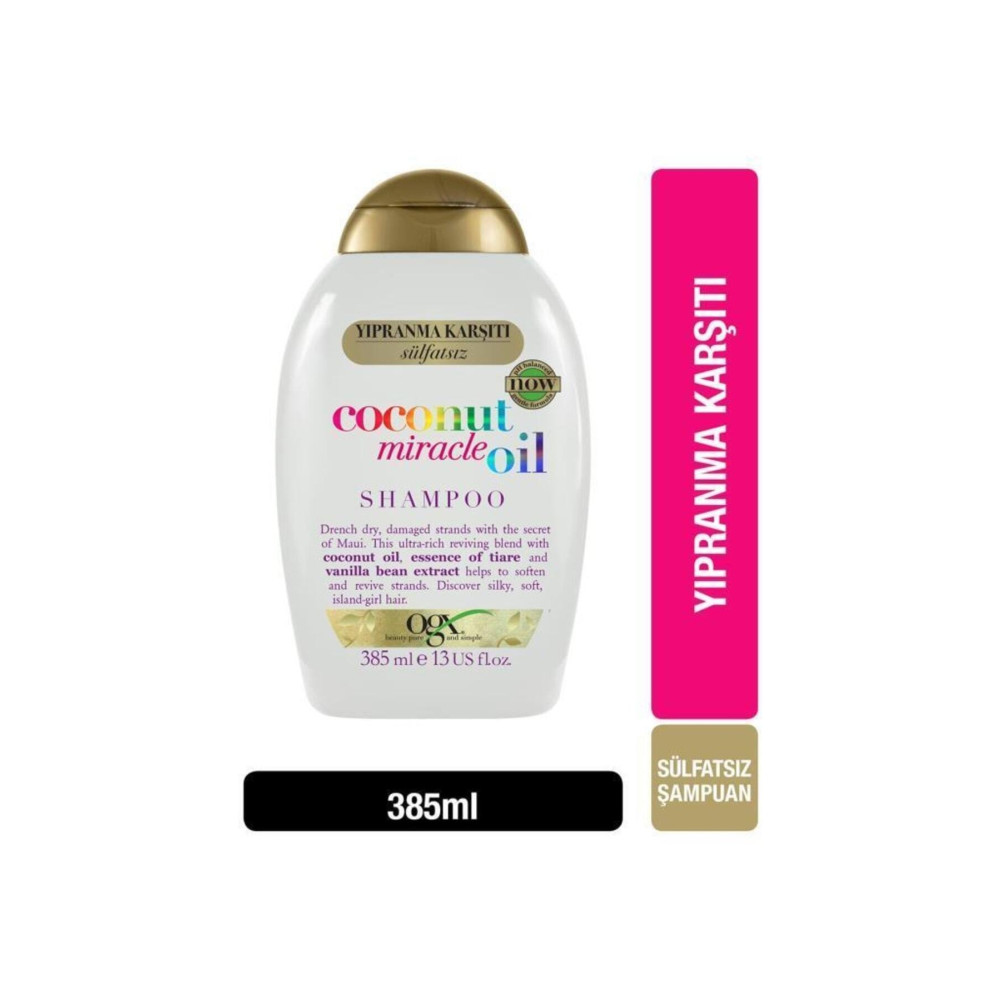 OGX Yıpranma Karşıtı Coconut Miracle Oil Sülfatsız Şampuan 385 ml Şampuan ve Saç Kremi Fiyatı