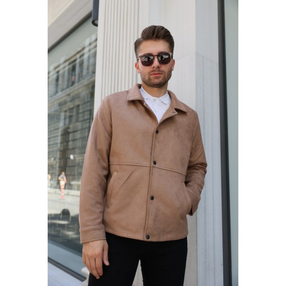 Ohepmoda Gömlek Yaka Çıtçıtlı Erkek Süet Ceket Mont Erkek Mont Fiyatı