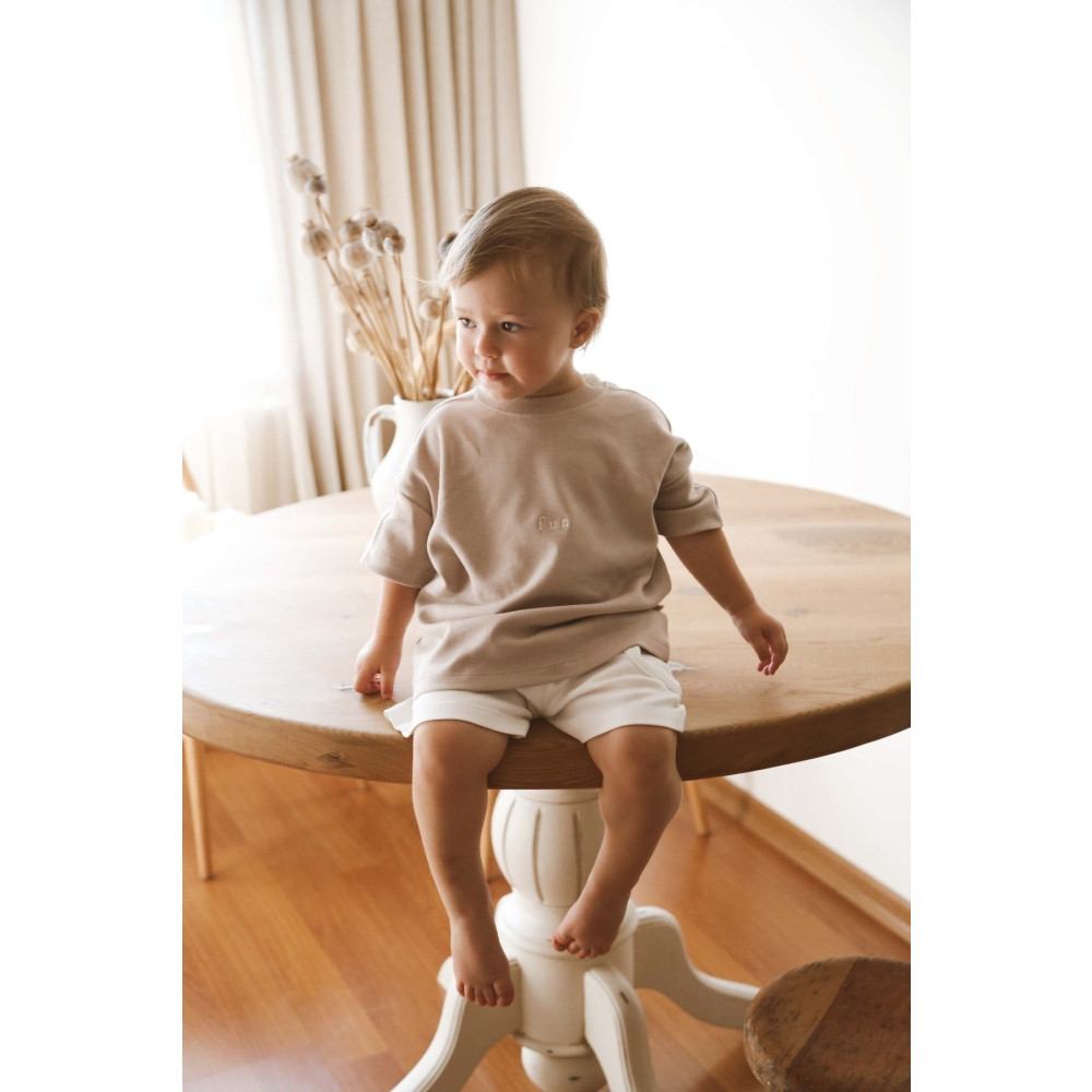 OhlalaKoala Bisiklet Yaka Nakışlı Oversize T-shirt Bebek - Çocuk 2-3 Yaş Beden Bayan T-shirt Fiyatı