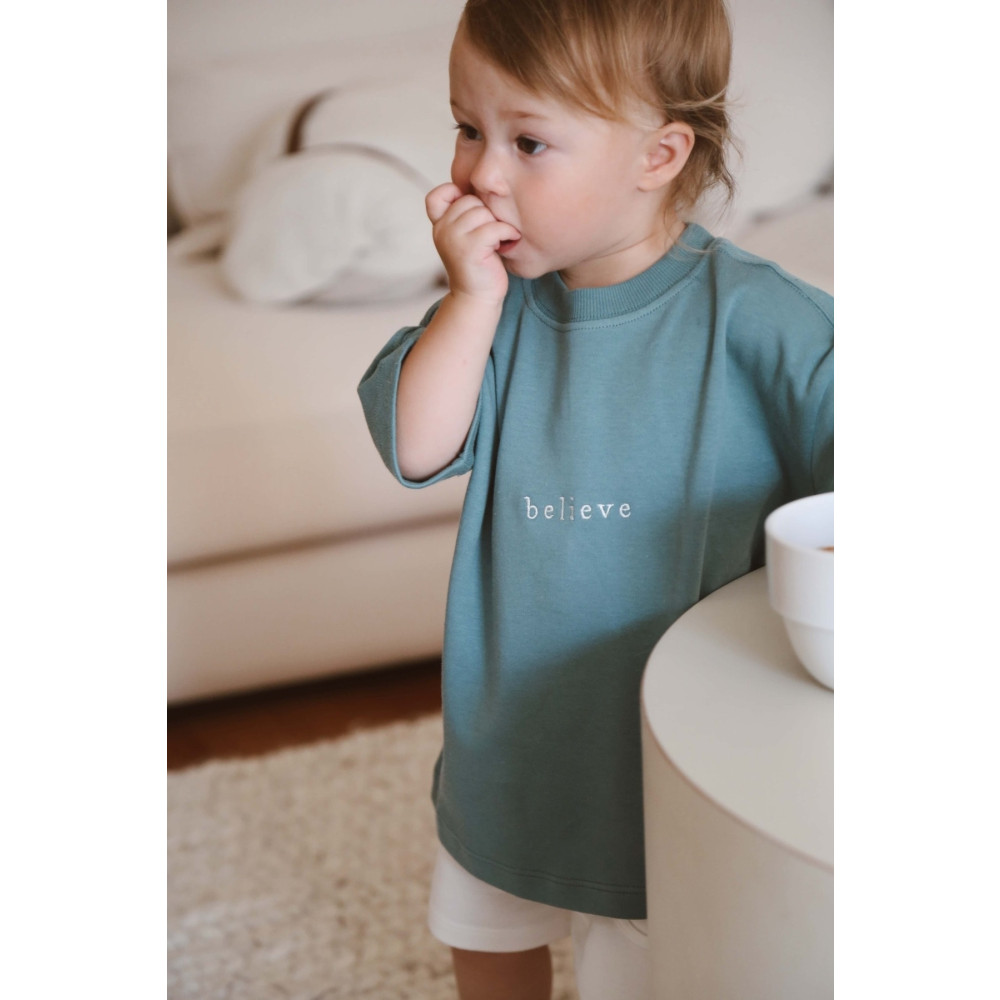 OhlalaKoala Bisiklet Yaka Nakışlı Oversize T-shirt Bebek - Çocuk 3-4 Yaş Beden Bayan T-shirt Fiyatı