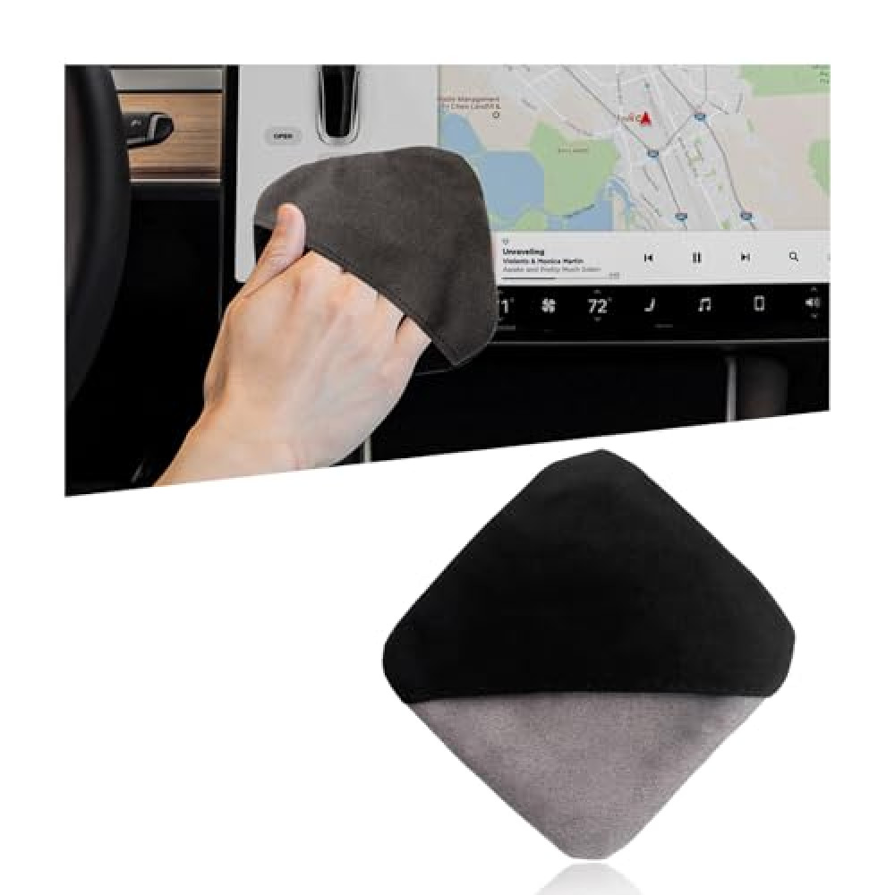 Ohleats Car Screen Cleaner, 4.13"×4.13" Square Microfiber Auto Screen Cleaning Pad, Foldable Touch Screen Cleaner Cloth for Vehicle Dashboard LCD Display, Interior Car Accessories Car Cleaning Cloths Fiyatı