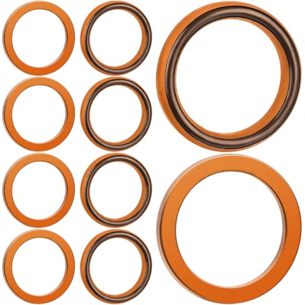 OIIKI 10PCS Pit Dirt Bike Exhaust Crush Gasket, for 50cc 110cc 125cc 140cc 150cc 160cc, 32x24.5mm
