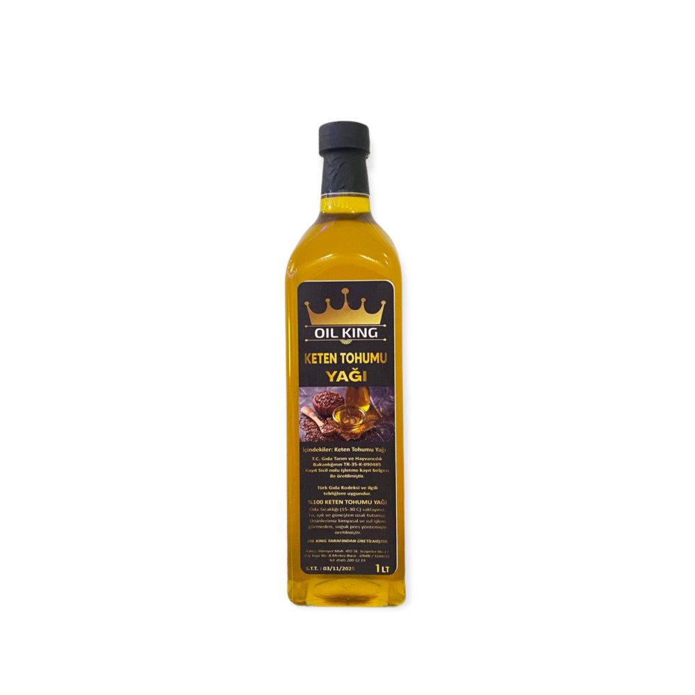 OIL KING Keten Tohumu Yağı 1 Lt ( Soğuk Pres % 100 Saf ) Sıvı Yağ ve Zeytinyağı Fiyatı