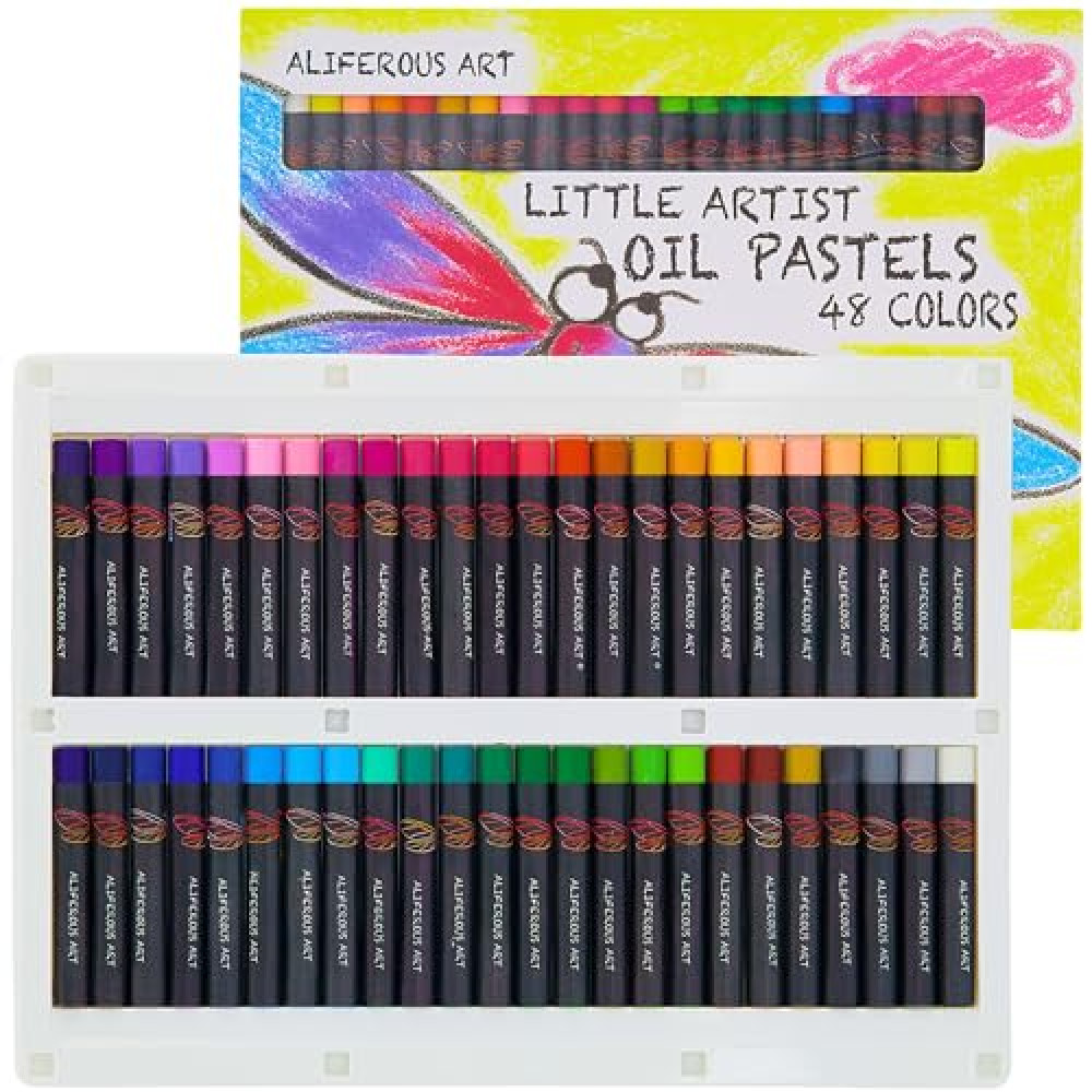 Oil Pastels for Kids - 48 Color Pastels for Kids - Pastel Crayons for Classroom - Easy to Blend Pastels Art Supplies with Vibrant Colors - Oil Pastel Set - Soft Oil Pastels for Artists Pastel Paint Fiyatı