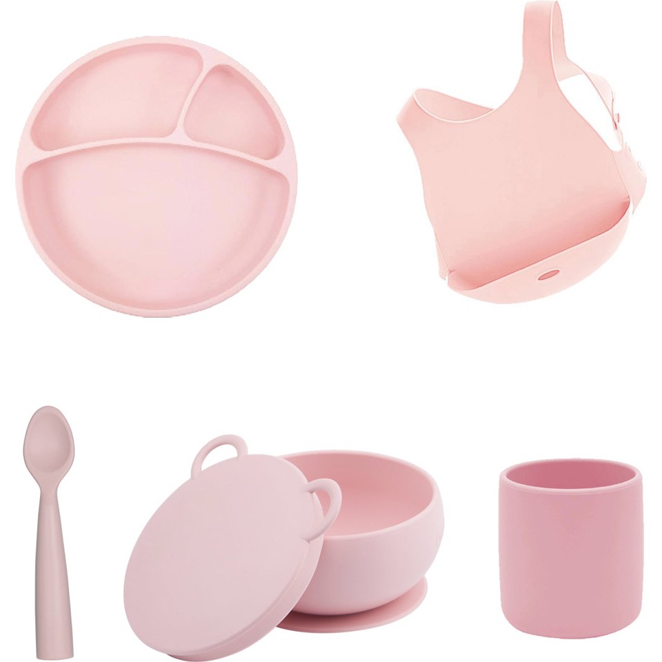 Oioi 5 Parça Önlüklü Set - Pembe Mama Seti Fiyatı