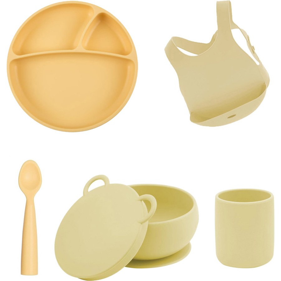 Oioi 5 Parça Önlüklü Set - Sarı Mama Seti Fiyatı