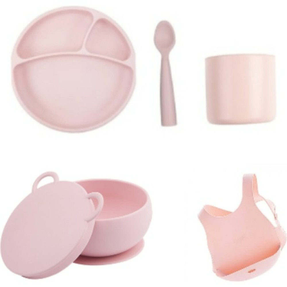 Oioi 5 Parça Pembe Silikon Set - 1 Yaş ve Üzeri - Açık Pembe Emzik Fiyatı