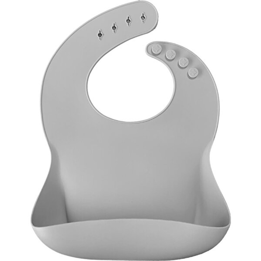Oioi Basics Önlük Powder Grey - Standart - Renkli Mama Önlüğü Fiyatı