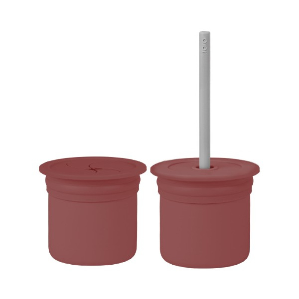 Oioi Ham Hüp Silikon Pipetli Bardak 6+ Ay Velvet Rose - Powder Grey - Pembe Bebek Beslenme Gereçleri Fiyatı