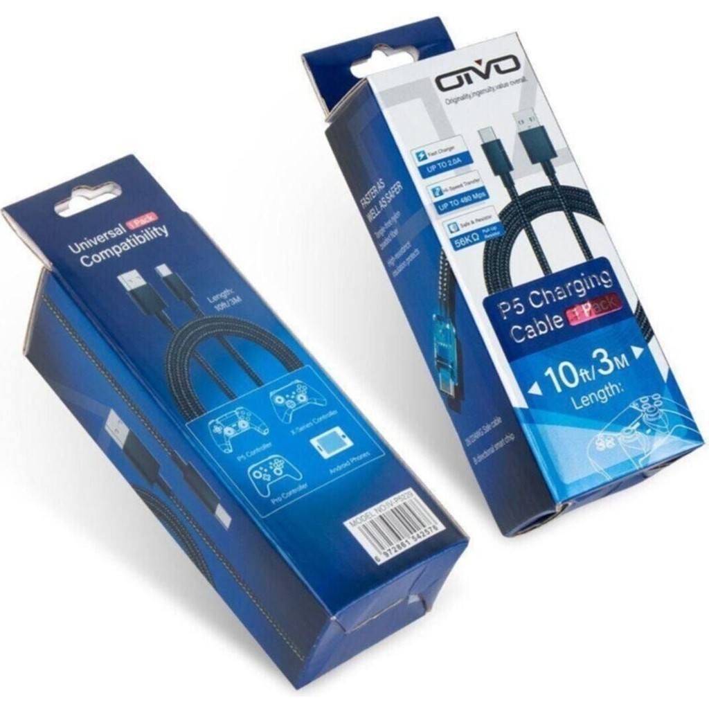 Oivo Ps5 Dualsense USB Kablo Type-C 3 Metre Pro Controller Xbox One - Siyah Bilgisayar Çevirici ve Adaptörü Fiyatı