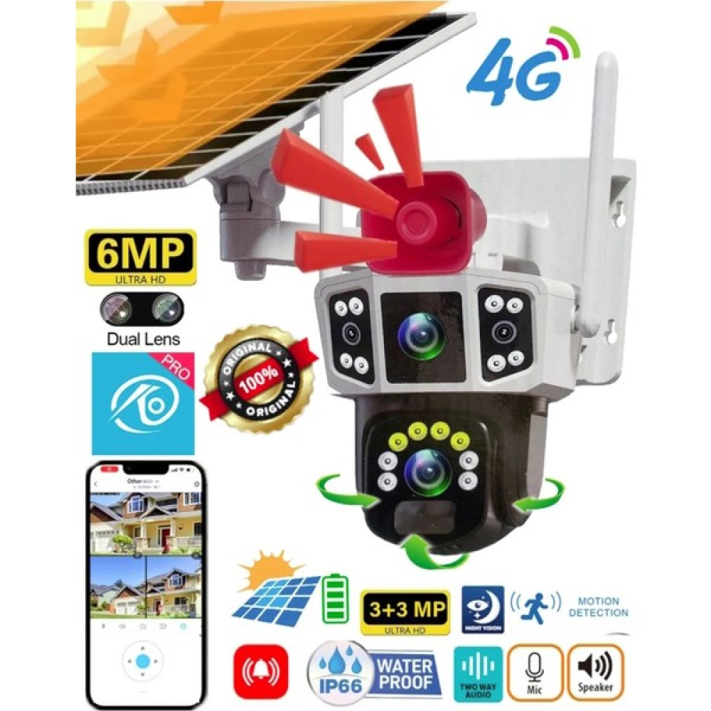 Okam Pro Solar 4g Güneş Enerjili Dual Lens 360° Görüş Akıllı Güvenlik Kamerası O-Kam Uygulama Diğer Fiyatı