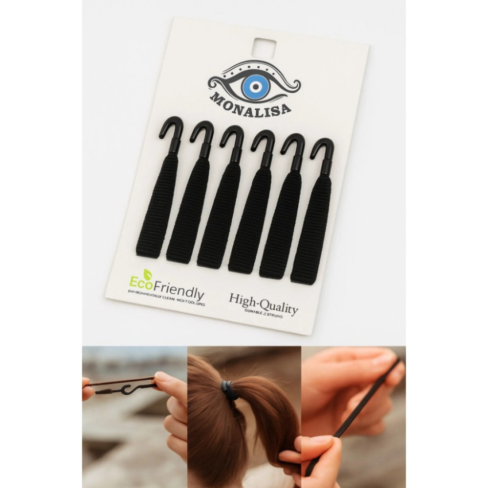Okavango Plastik Kancalı Lastik Saç Tokası Seti, Kadın Toka, Toka Organizer, Toka, Kız Çocuk Toka, Kadife Toka 6'lı Set Siyah Toka, Taç & Saç Bandı Fiyatı