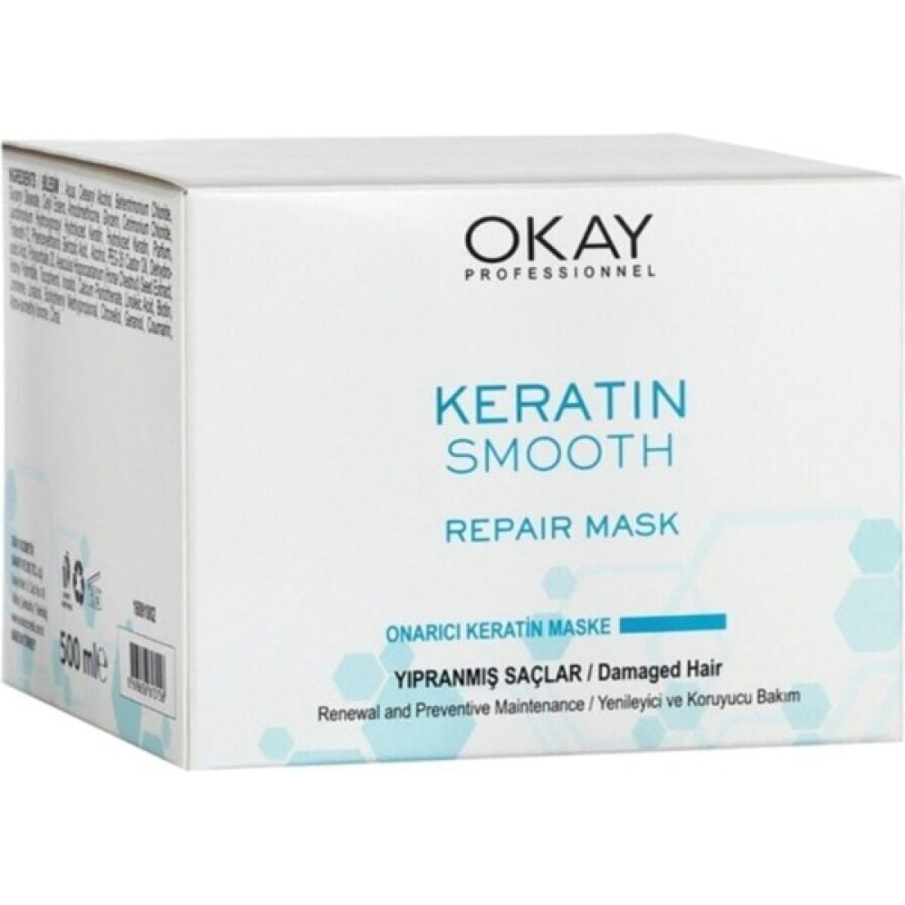 Okay Keratin Smooth Onarıcı Maske 500 Ml X 2 Adet - 1 Saç Bakım Maskeleri & Serumlar & Spreyler Fiyatı