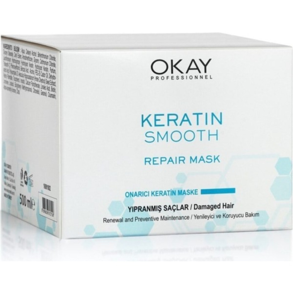 Okay Keratin Smooth Onarıcı Maske 500ml - 1 Saç Bakım Maskeleri & Serumlar & Spreyler Fiyatı
