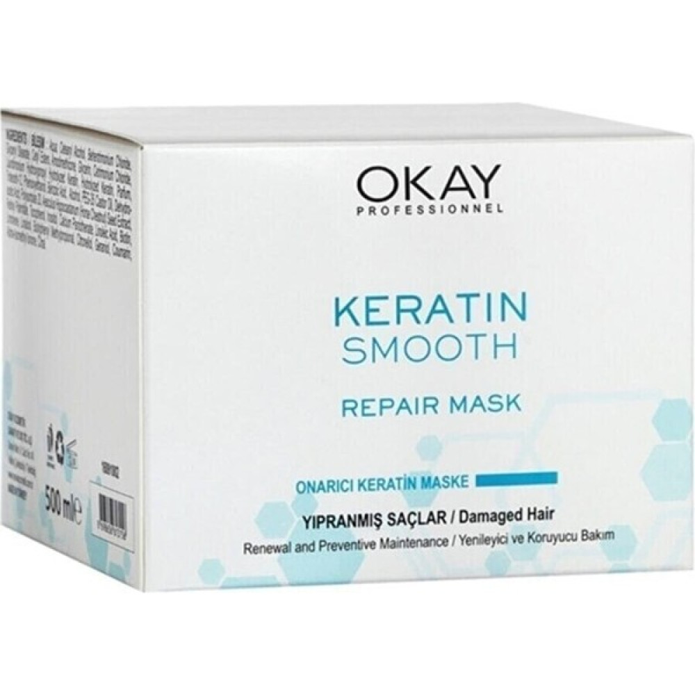 Okay Keratin Smooth Onarıcı Maske 500ml Okay Keratin Smooth Onarıcı Maske 500 - 1 Saç Bakım Maskeleri & Serumlar & Spreyler Fiyatı