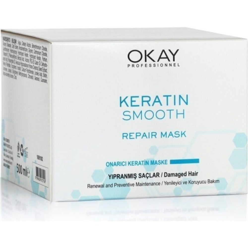 Okay Keratin Smooth Onarıcı Saç Maskesi 500 ml 2li Saç Bakım Maskeleri & Serumlar & Spreyler Fiyatı