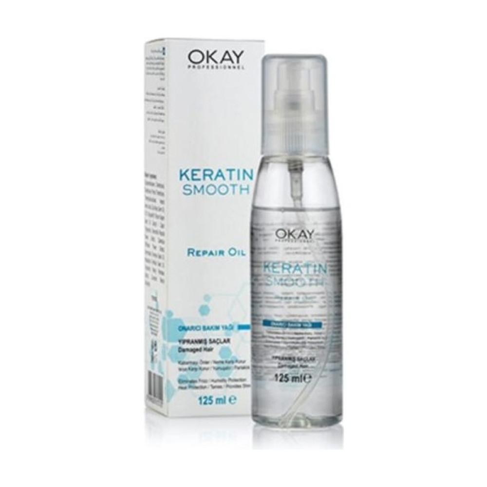 Okay Saç Bakım Yağı Onarıcı Profesyonel Keratin Smooth 125ML Saç Bakım Maskeleri & Serumlar & Spreyler Fiyatı