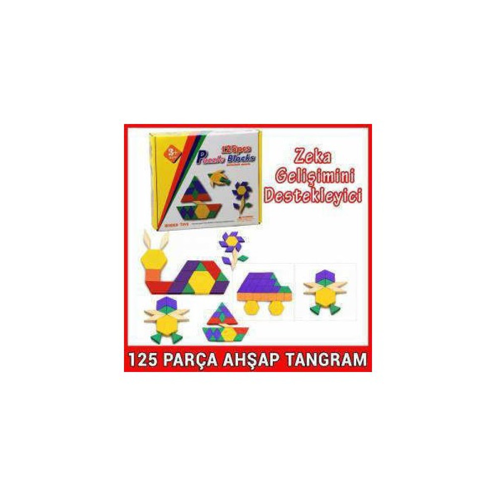 Okcu Hediyelik Ahşap 125 Parça Tangram Bebek Oyuncakları Fiyatı
