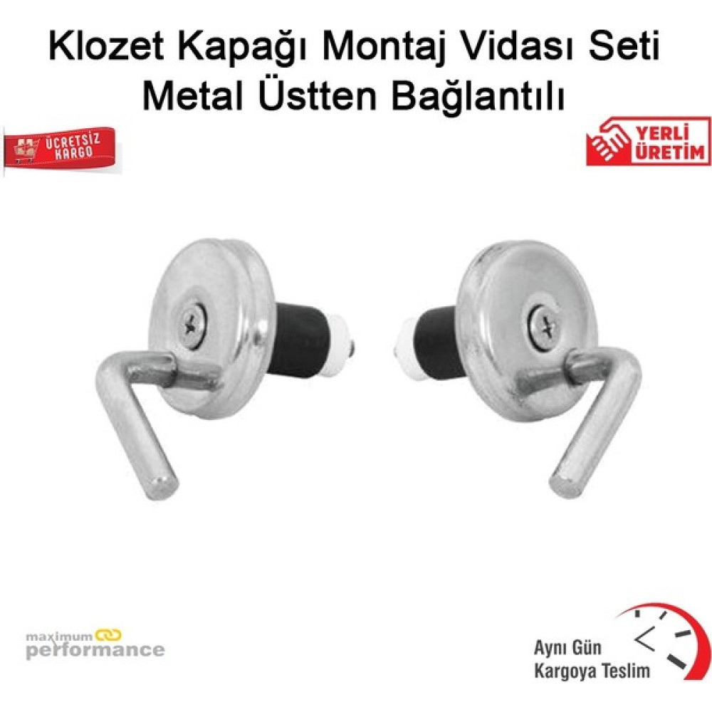 OKÇU KARDEŞLER YAPI MARKET Klozet Kapağı Montaj Vidası Seti Metal Üstten Bağlantılı - Gri Dispenser Fiyatı