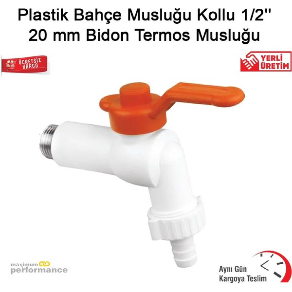 OKÇU KARDEŞLER YAPI MARKET Plastik Bahçe Musluğu Kollu 1/2'''' 20 mm Bidon Termos Musluğu - ½” Sulak Fiyatı