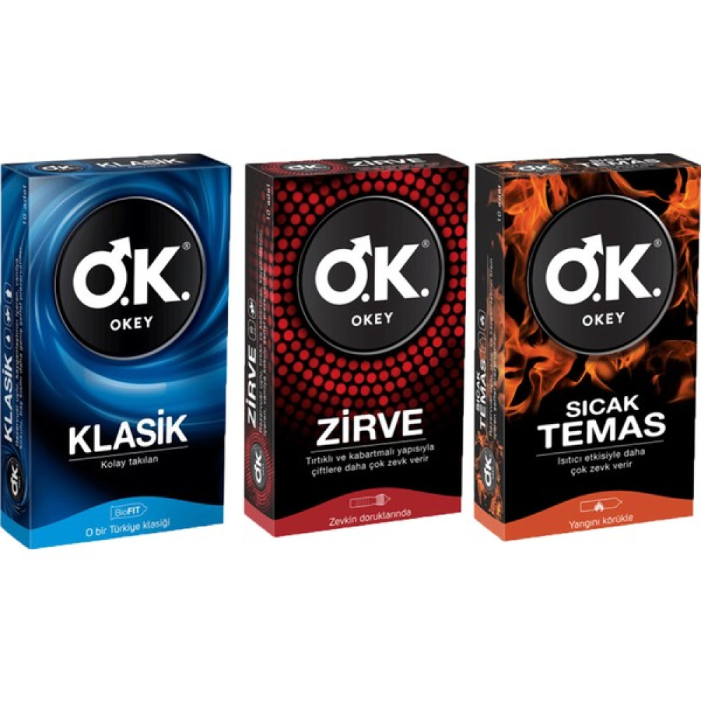 Okey Prezervatif Karışık 3'lü Set Oto Boyaları Fiyatı