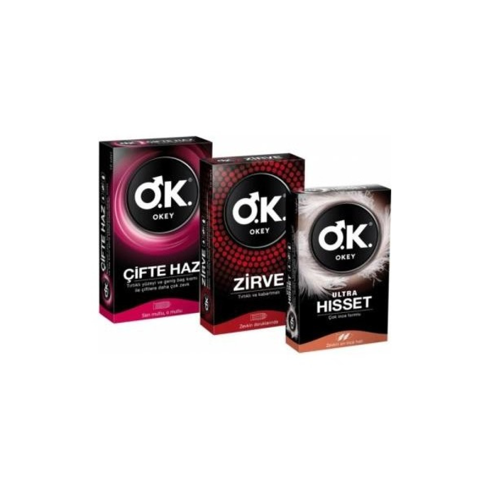 Okey Prezervatif Ultra Hisset 10 Lu + Zirve 10 Lu + Çifte Haz 10 Lu Oto Boyaları Fiyatı