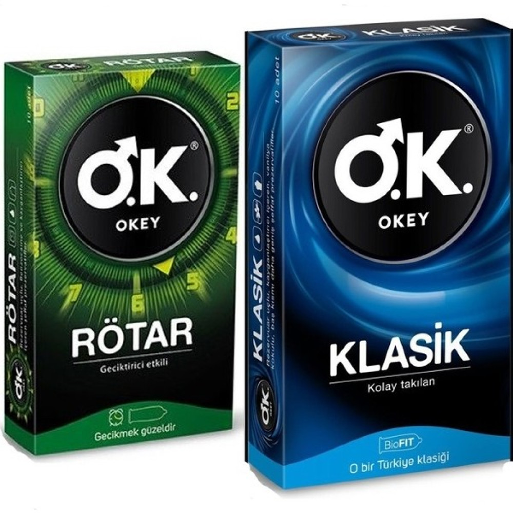 Okey Rötar 10'lu Prezervatif + Okey Klasik 10'lu Prezervatif Oto Boyaları Fiyatı