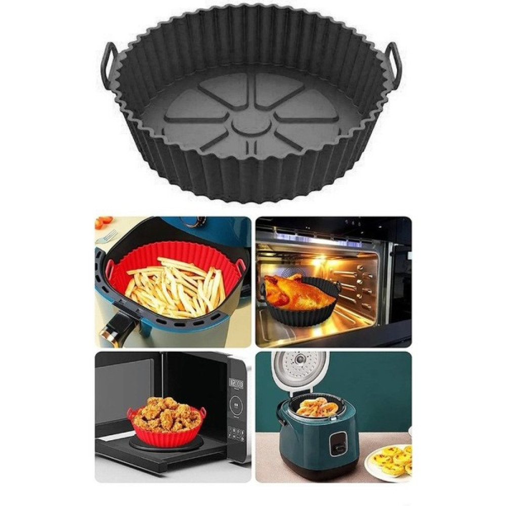 Okfis Airfryer Silikon Pişirme Kabı Renkli Fırın Kalıbı 20x5 Cm 1 Adet - Siyah Kek Kalıpları Fiyatı