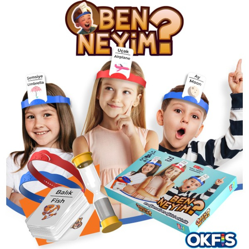 Okfis Ben Neyim? Eğlenceli Kutu Oyunu Türkçe-Ingilizce Aile Çocuk Eğitici Oyuncak Seti Çocuk Oyuncağı Fiyatı