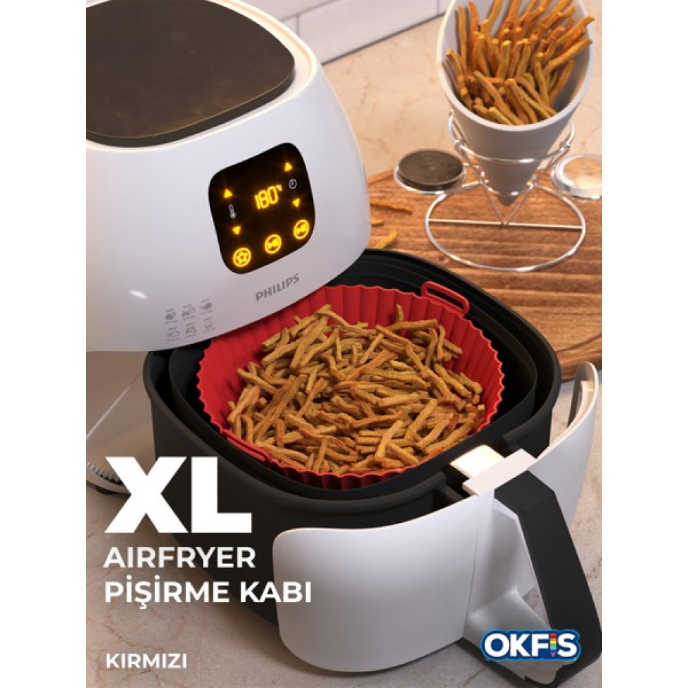 Okfis Xl Airfryer Silikon Pişirme Kabı Fritöz Renkli Fırın Kalıbı Pişirme Kağıdı 23X5 cm 1 Adet Kek Kalıpları Fiyatı