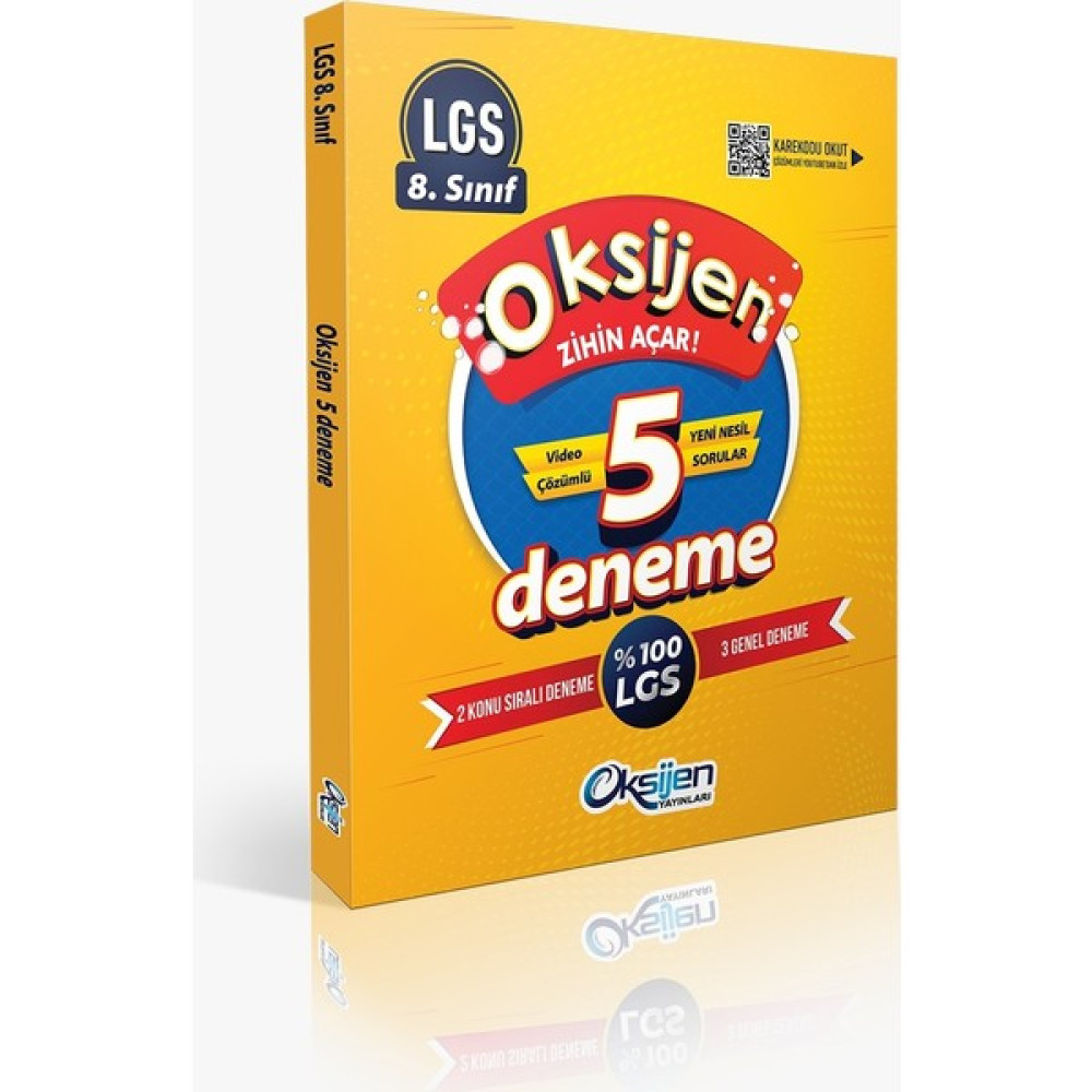 Oksijen Yayınları 8. Sınıf LGS 5 Genel Deneme Ders Sınav Kitapları Fiyatı